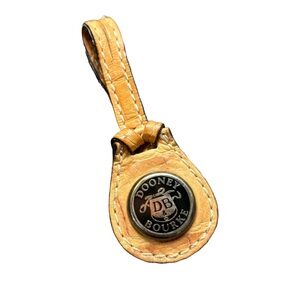 Vintage Dooney and Bourke Brass All Weather Leather Keychain Key Ring